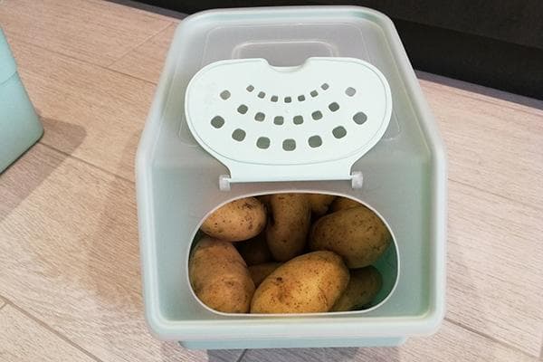 Пластиковый контейнер с картошкой